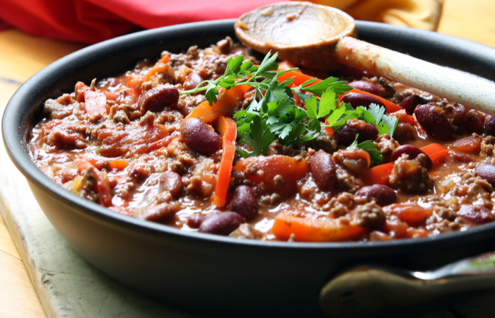 Hot dish 3: Chilli con carne (min 50ppl)